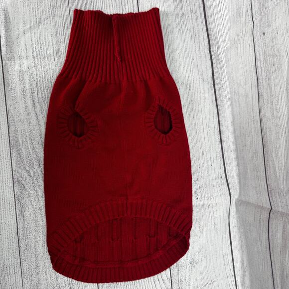 St. John's Bark Red Cable Knit Dog Sweater Size Medium - Picture 5 of 9